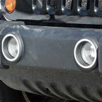 2pc Chrome Front Foglight Trim Rings for Jeep Wrangler (2007–2018)