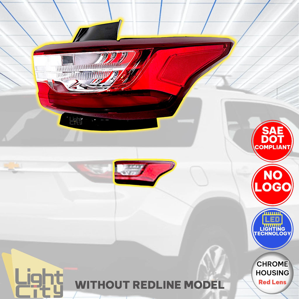 Passenger Side Outer Tail Light for Chevy Traverse (2018–2021) RH