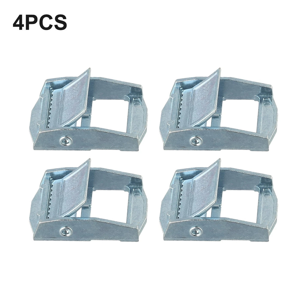 Set of 4 Zinc Alloy Buckles for Tie-Down Cargo Strap Tensioner
