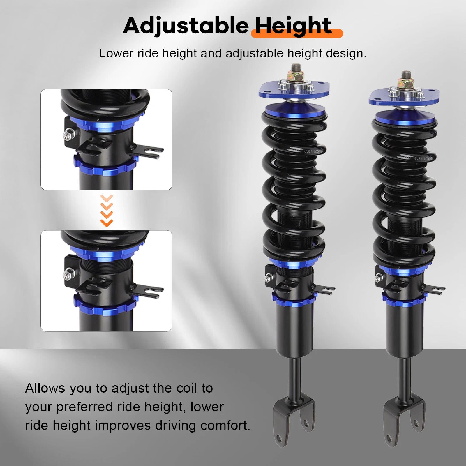 Coilovers for Nissan 350Z (2003–2008) Blue Suspension Kit