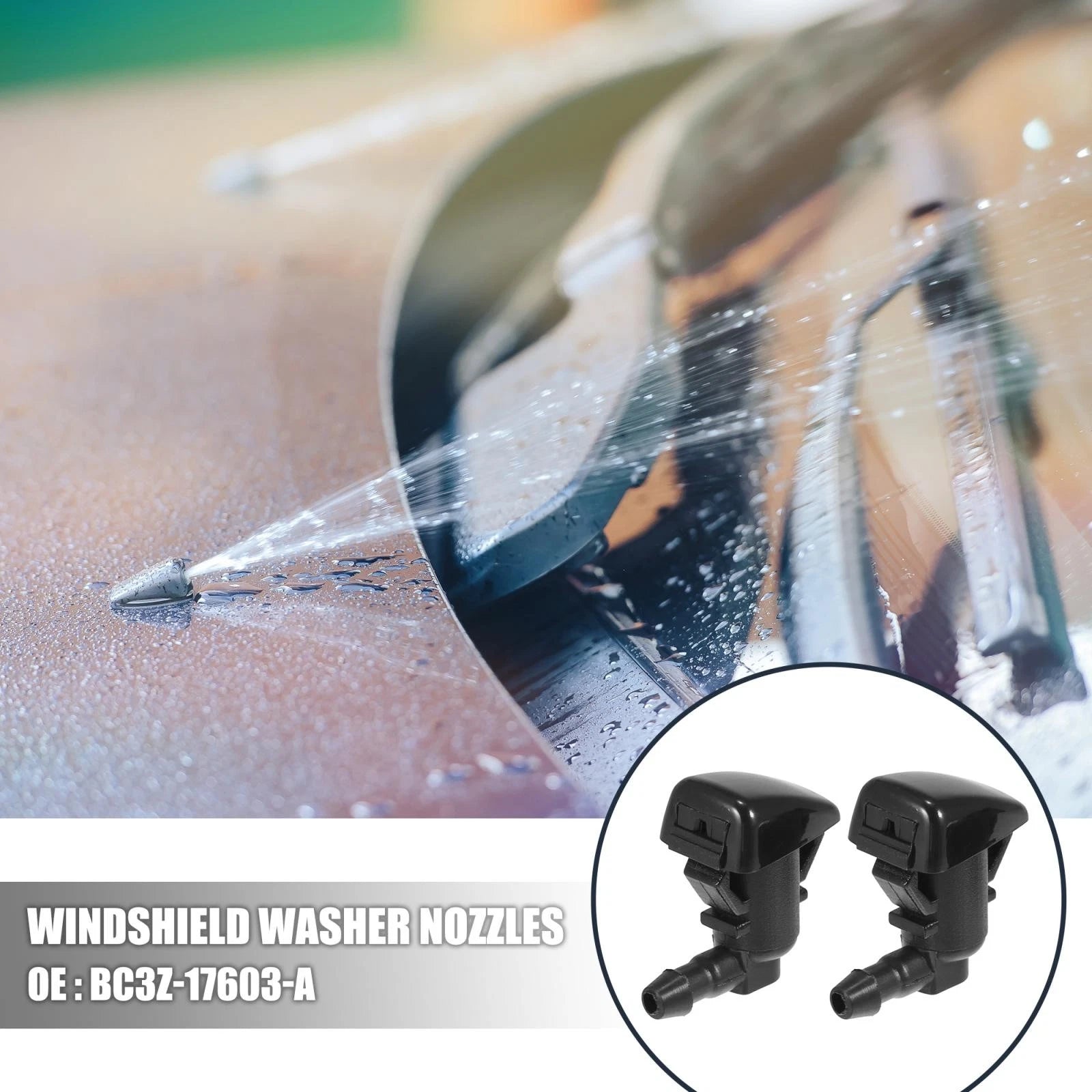 4X Front Windshield Washer Nozzles for Ford F250 F350 F450 F550 (2011–2016) BC3Z-17603-A