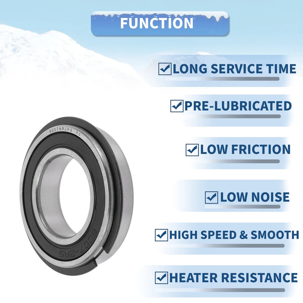 6007NR2RS Deep Groove Ball Bearing for Scooter Skateboard Wheel (35x62x14mm)