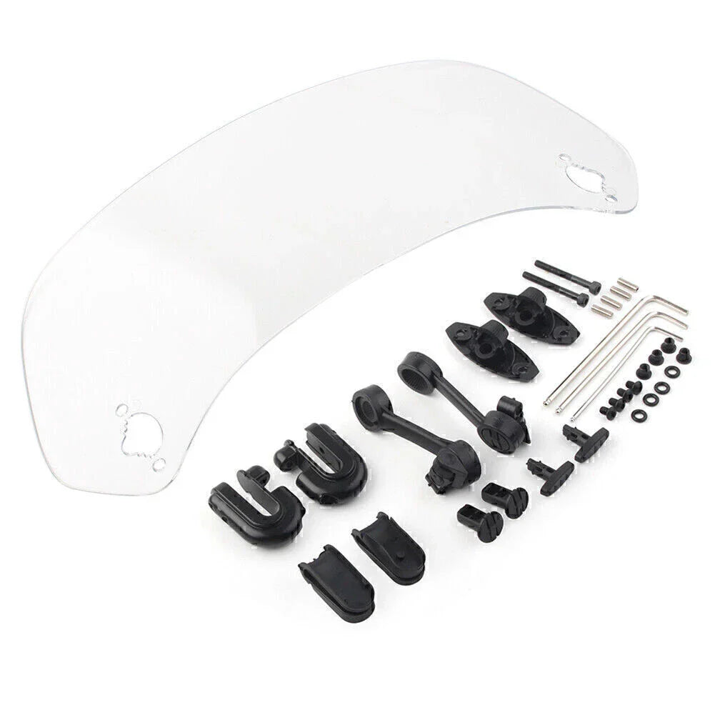 Adjustable Windshield Spoiler Deflector for Motor - Smoke