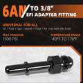 6AN Male to 3/8" Quick Disconnect EFI Fuel Line Adapter Fitting 1500PSI