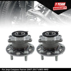 Pair Rear Wheel Hub Bearings for Jeep Compass Patriot (2007â2017) AWD 4WD