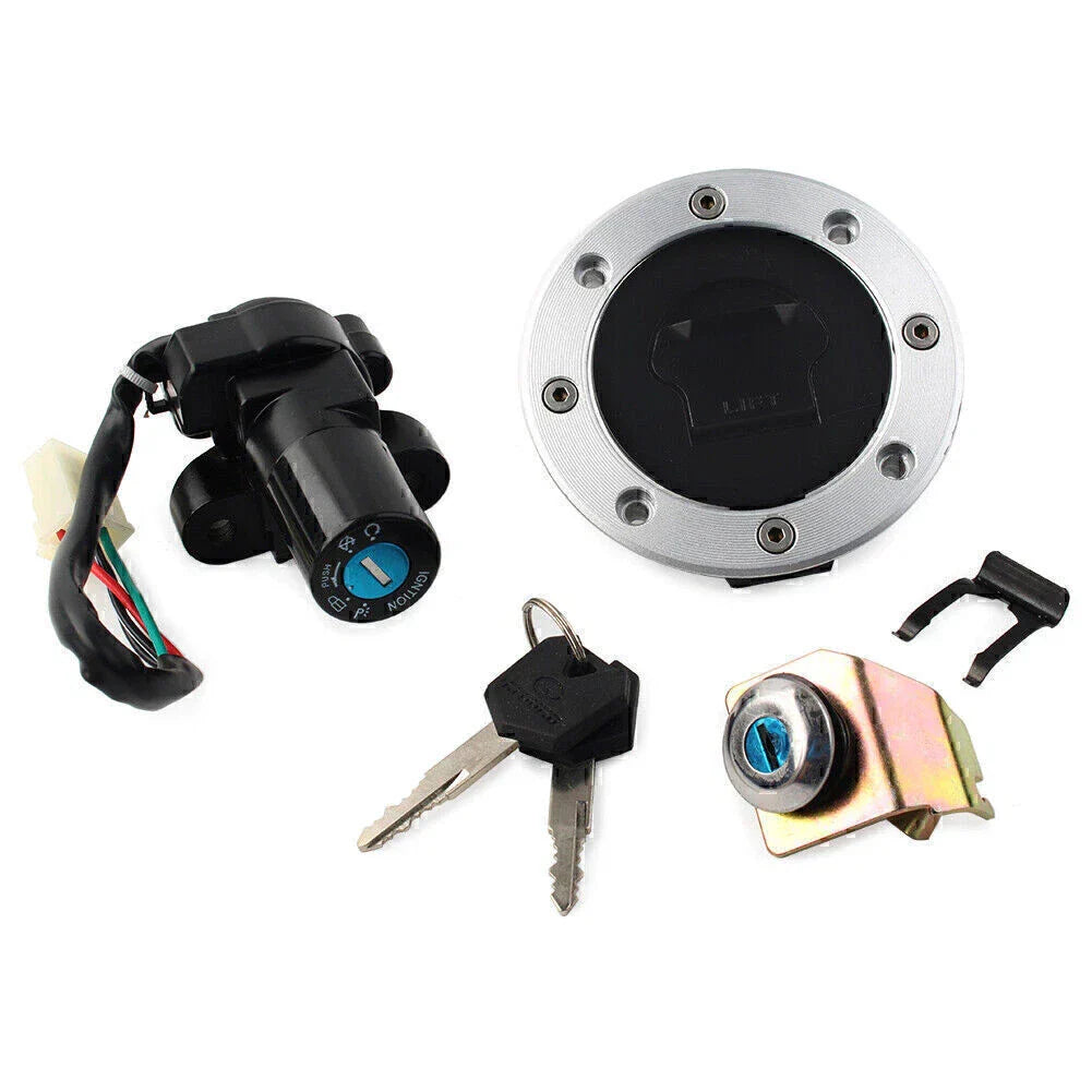 Ignition Switch Fuel Gas Cap Cover Seat Lock Key Set for Suzuki GS500 (2001-2012)