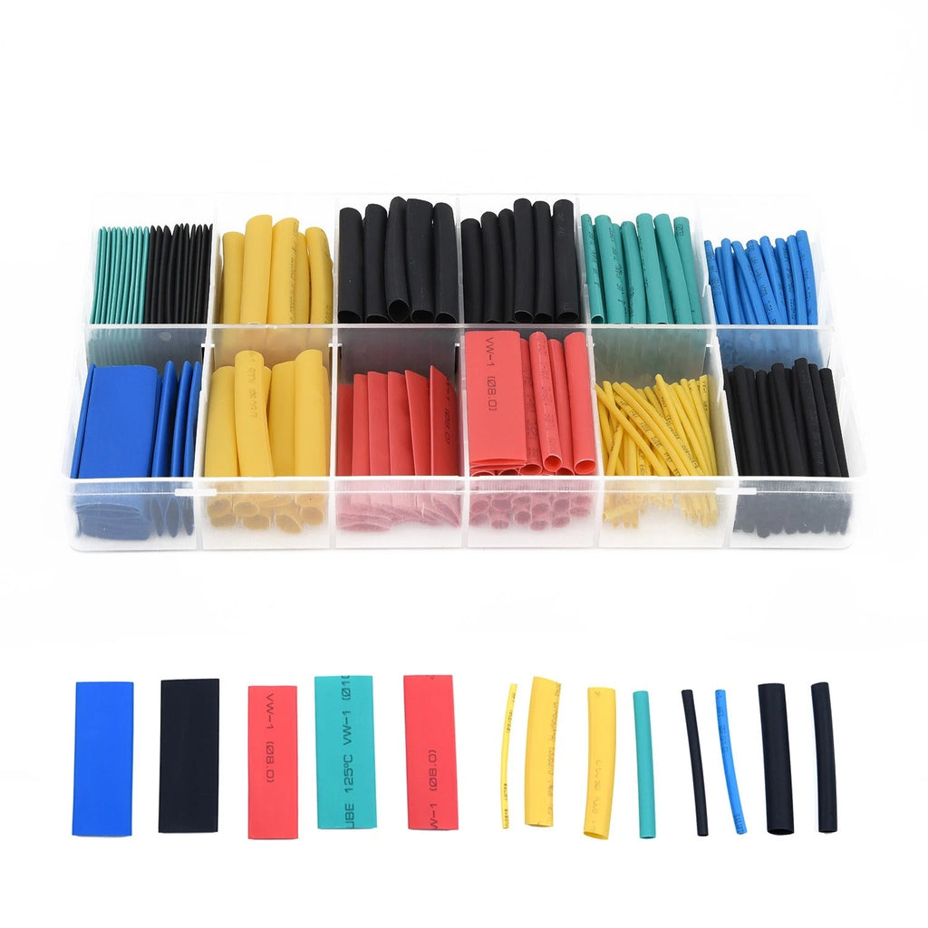 Set of 280 Heat Shrink Tubing Sleeves for Automotive Wiring (Assorted Sizes)