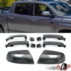 Magnetic Gray Mirror Cover & Door Handle Kit for Toyota Tundra Sequoia (2011–2022)