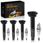 Set of 4 Ignition Coils + Spark Plugs for Subaru Legacy Outback (2010–2012)