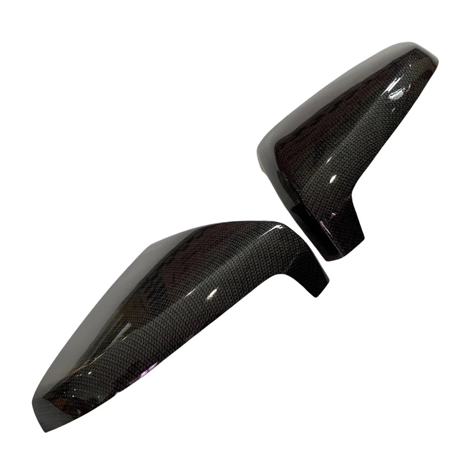 Carbon Fiber Black Mirror Cover Trim for Isuzu D-Max, MU-X (2020-2022)