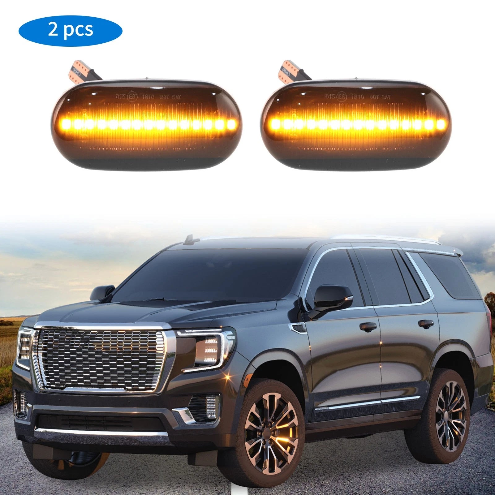 2X LED Side Fender Marker Light for Honda Acura (1985–2013)