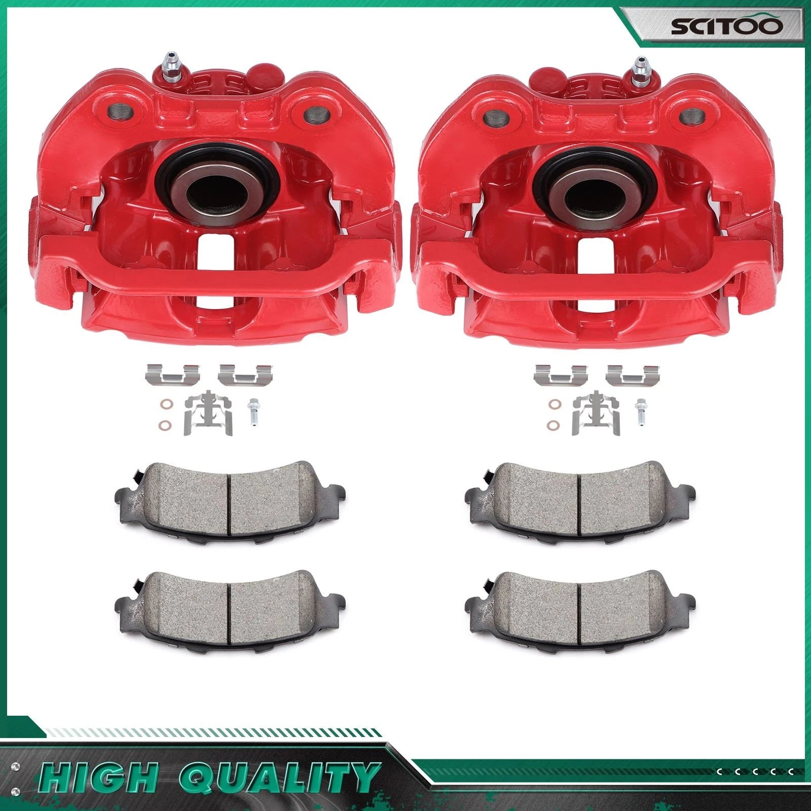 Rear Brake Calipers with Ceramic Pads for Cadillac DeVille (2000–2002), Chevrolet Astro (2003–2005)