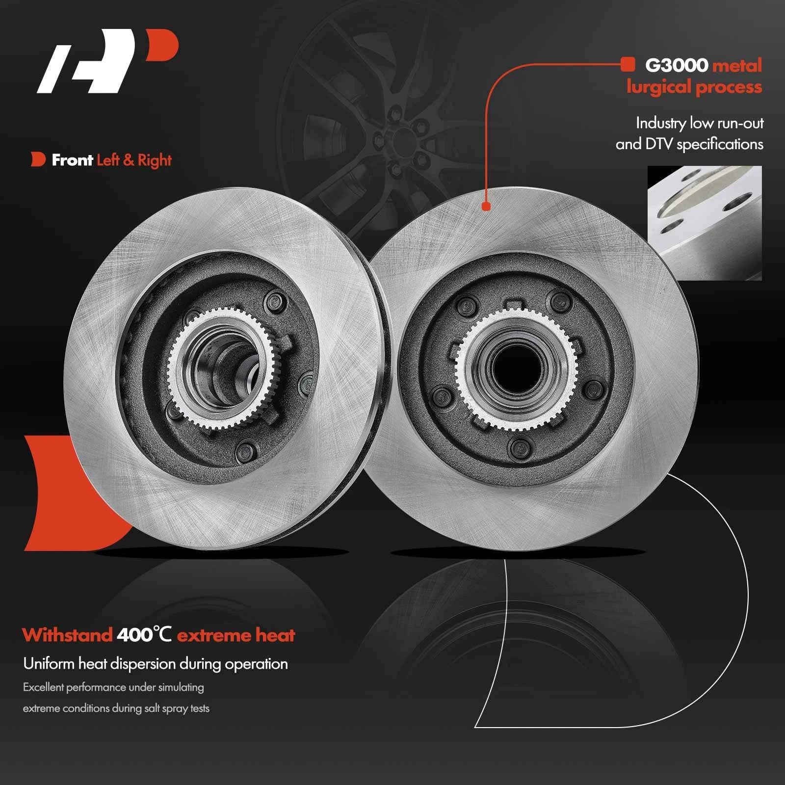 Front Disc Brake Rotors & Ceramic Pads for Chevy Blazer (1995-1997)