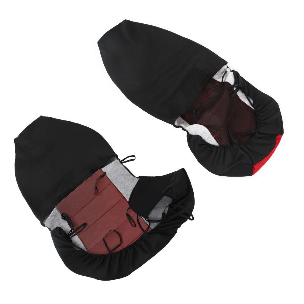Set of 2 Car Seat Covers for Ford Ranger 60/40 Highback (1998–2003) Black/Red