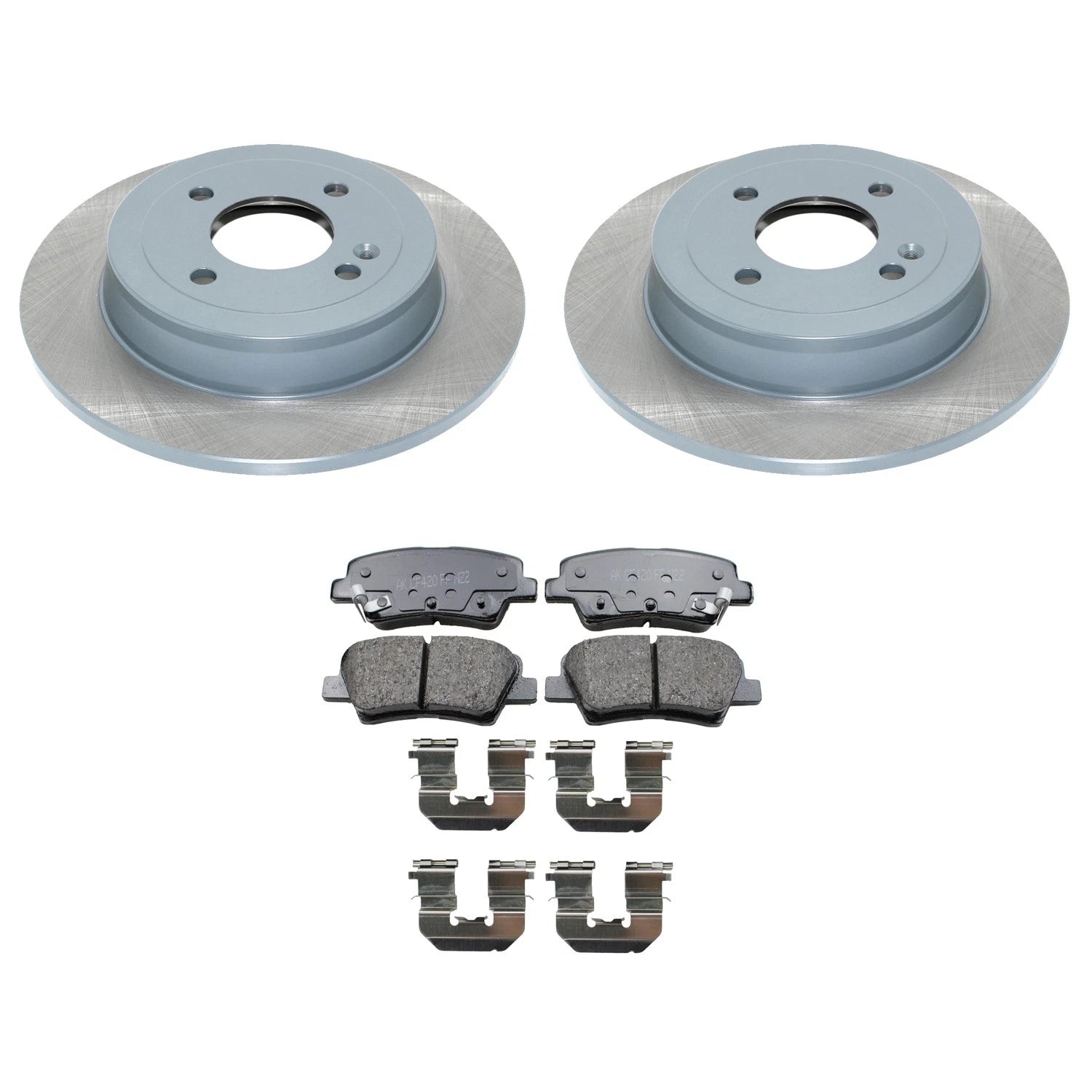 DuraGo Rear Rotors & Akebono ProACT Ceramic Brake Pads Kit for Accent Rio