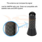Stubby Carbon Fiber AM/FM Radio Antenna for Universal Fit (1.4")