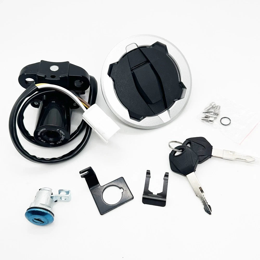 Ignition Switch Gas Cap Seat Lock Set & 2X Keys for Kawasaki Z650 ABS (2020–2022)