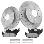 Rear Drilled Rotors & Ceramic Pads for Nissan Titan Armada (2004–2023)