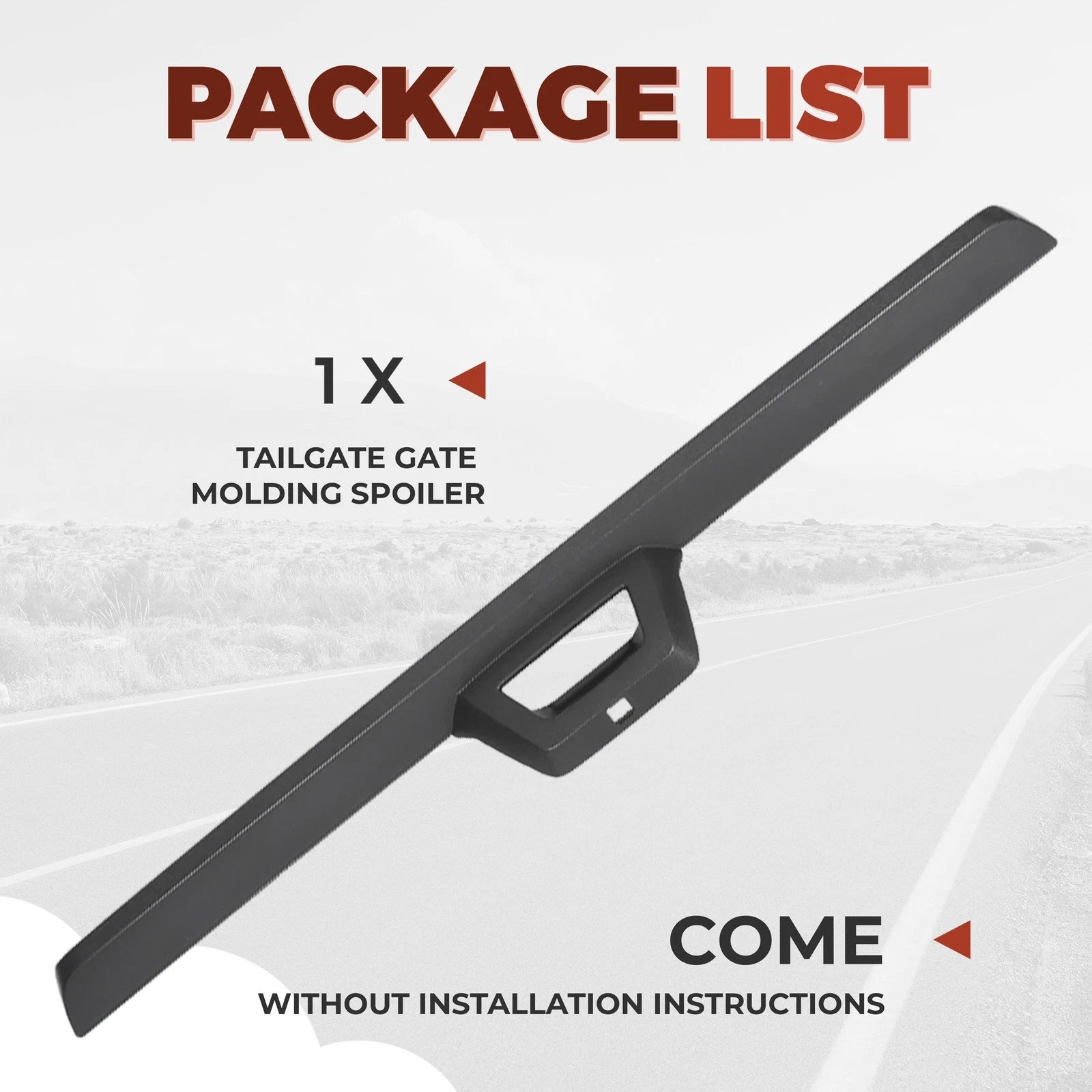 Rear Tailgate Spoiler Trim for Chevrolet Avalanche, Escalade (2007–2013)