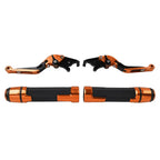 Orange Extendable Brake Clutch Levers Grips Set for BMW F900 F900R (2020-2023)