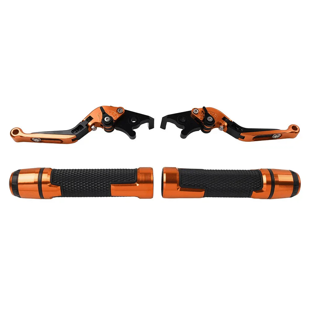 Orange Extendable Brake Clutch Levers Grips Set for BMW F900 F900R (2020-2023)