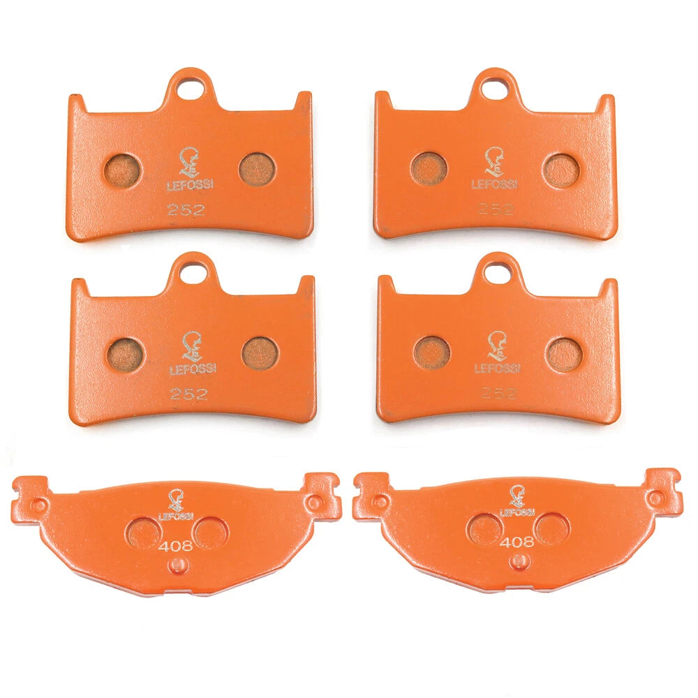 Set of 2 Brake Pads for Yamaha XP 500 T-Max 500 (2008–2012) FA252 FA408 Carbon