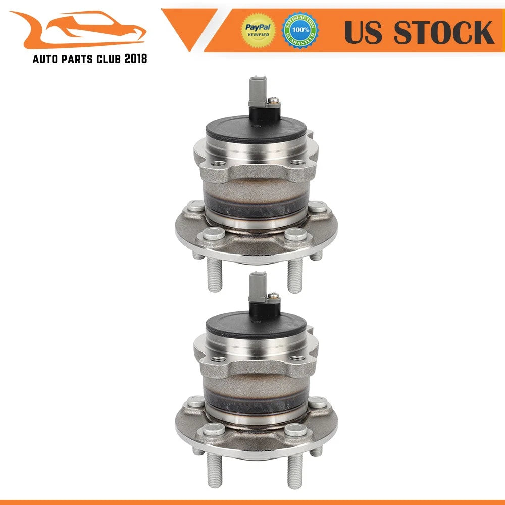 2X Rear Wheel Hub Bearing Assembly for Ford Escape C-Max Lincoln MKC (2013–2019) w/ ABS