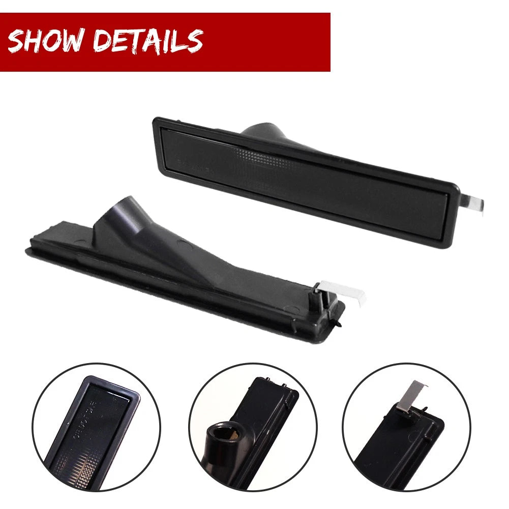 2X Smoked Bumper Side Marker Lights for BMW E30 E32 E34 (1982–1996)