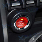 Red Carbon Fiber Engine Start Stop Push Button Cover for Hyundai (2018-2024)