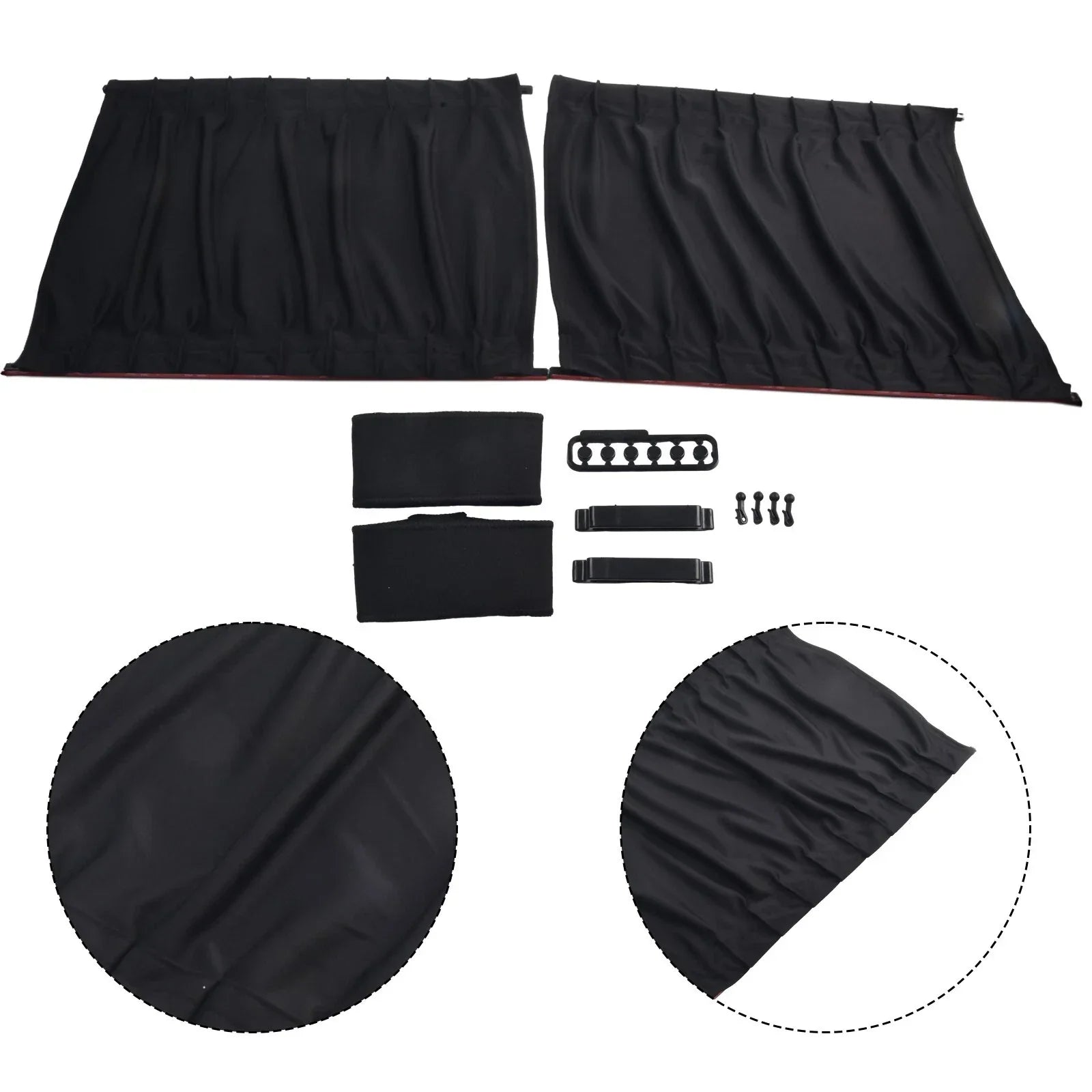 Casement Curtain Anti-UV Sunshade Visor 50x39cm 2x for Car