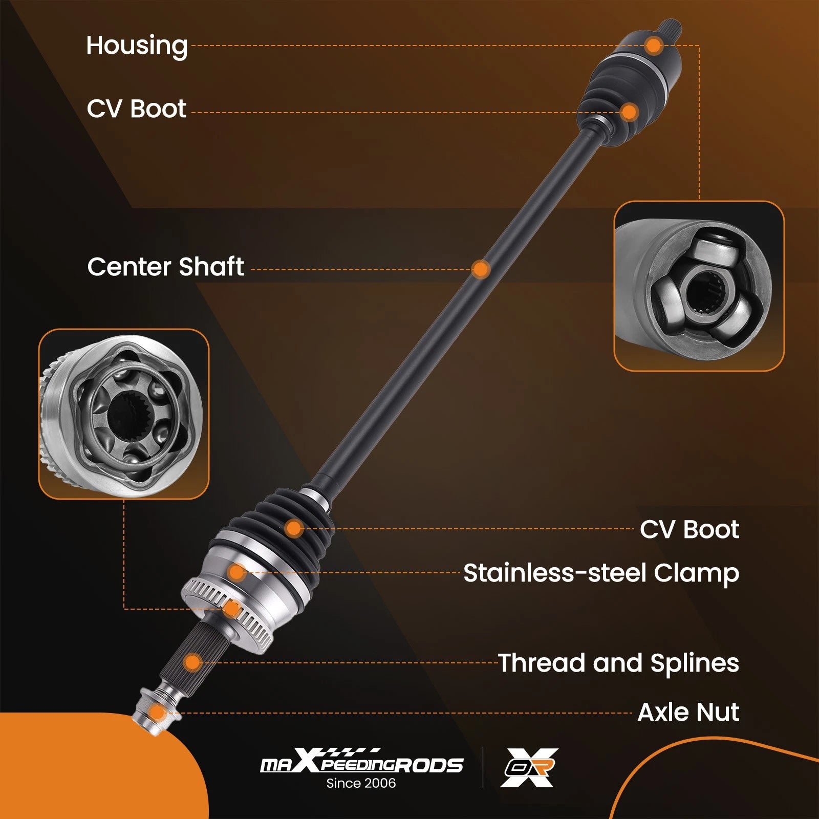Front Right CV Axle Assembly for Hyundai Sonata, Kia Optima (2016–2019)