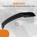Trunk Spoiler Wing for Honda Accord Sedan (2018–2022) Gloss Black