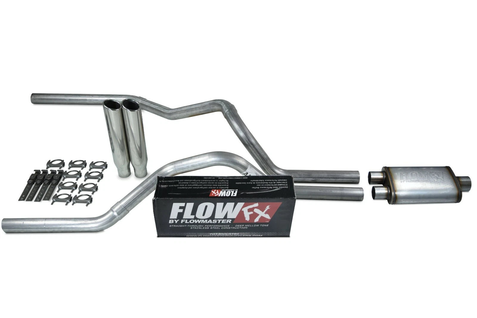 2.5" Dual Exhaust Kit for Chevy GMC 1500 Truck (2015–2018) Flowmaster Flow FX