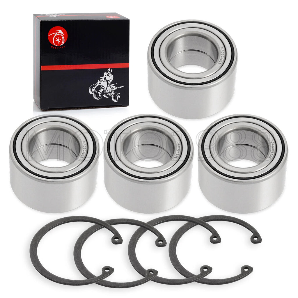 Set of 4 Wheel Bearings 30x55x32mm + Circlip for Yamaha Grizzly 550 660 700