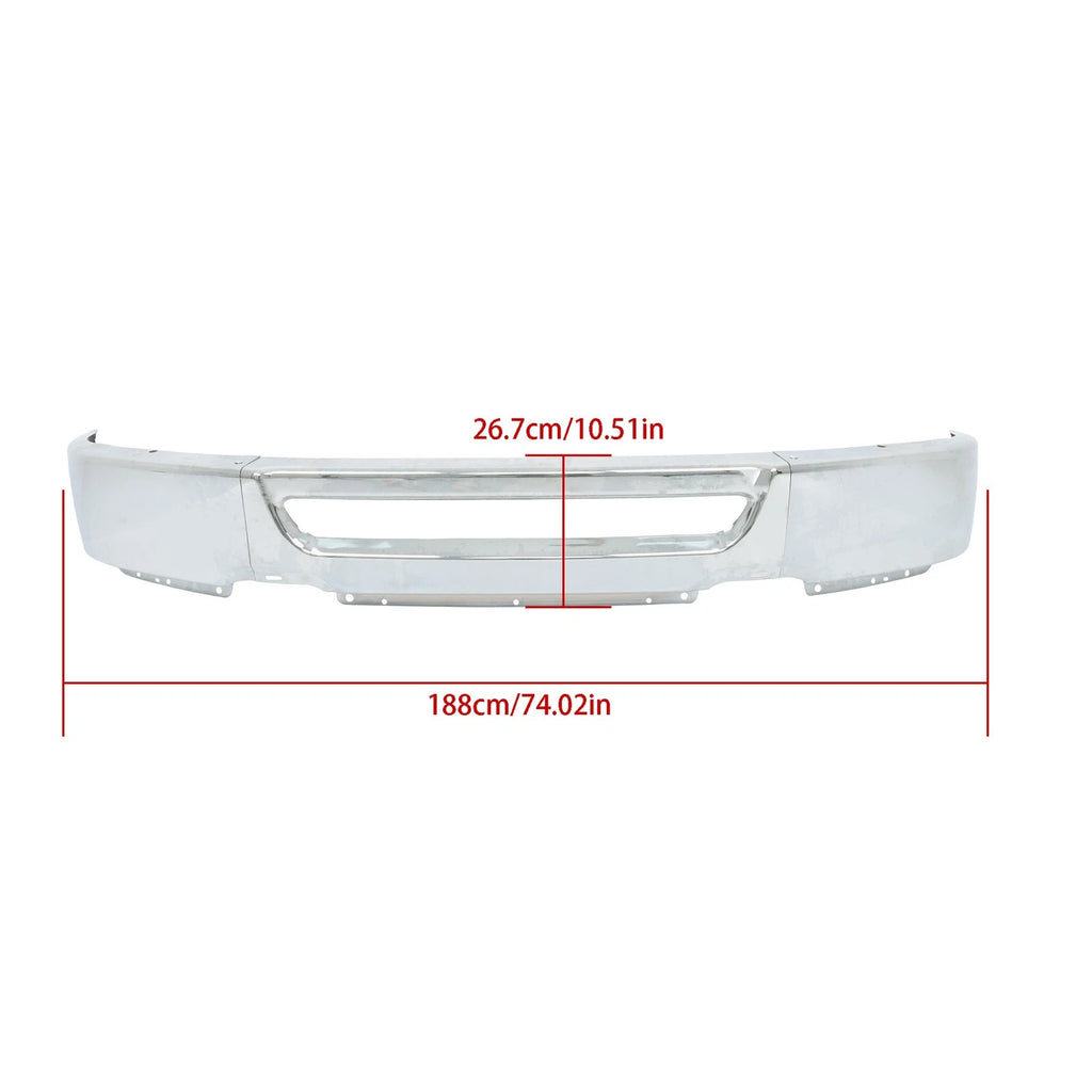 Set of 2 Chrome Split Front Bumpers for Ford F-150 Lincoln Mark LT (2006–2008)