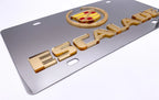 Licensed Emblem Mirror License Plate 3D Gold for Cadillac Escalade (2015–2020)