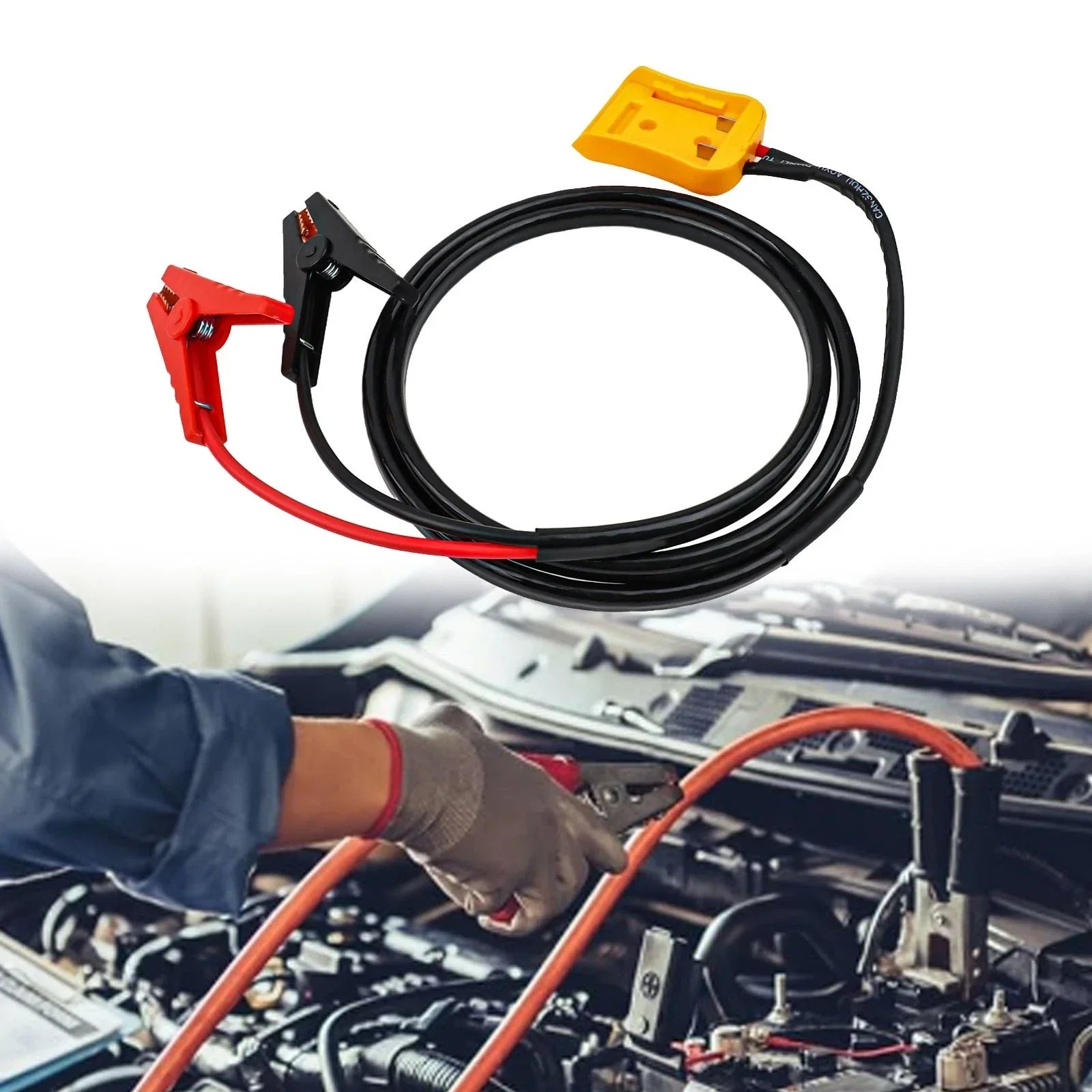 Dewalt Jump Start Cables / Heavy Duty 8AWG / Enhanced Grip Clamps for Dewalt