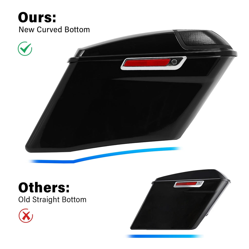 4" Extended Stretched Saddlebags for Harley CVO Road Glide (2014–2024)