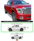 4-Inch Matte Black Running Boards for Nissan Titan Crew Cab (2004–2024)