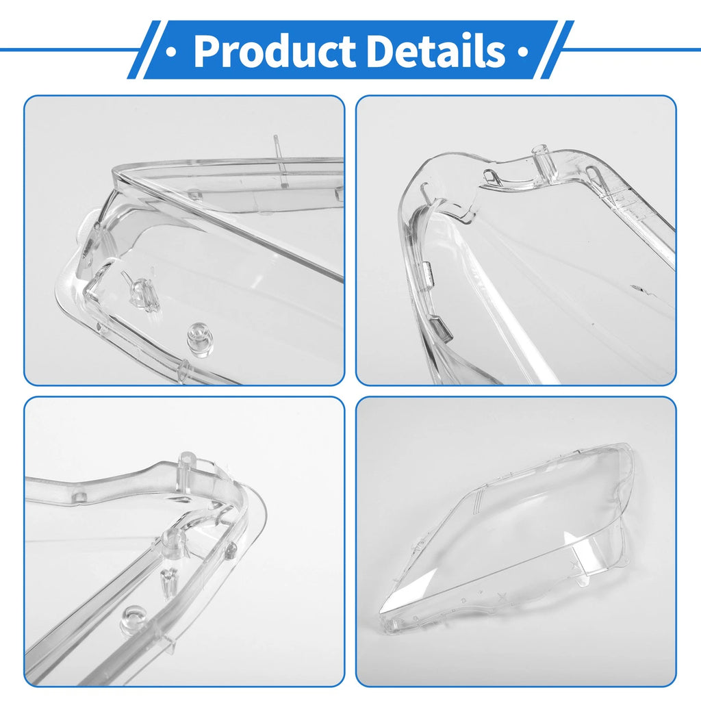 1 Pcs Headlight Lens Cover for Lexus LS460/LS600 (2010–2012) PC Clear