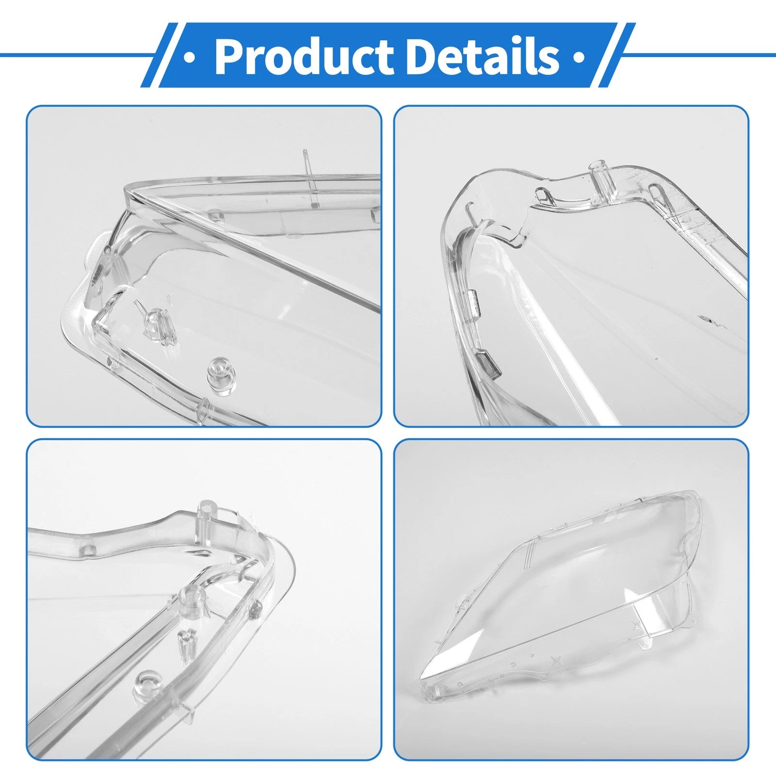 1 Pcs Headlight Lens Cover for Lexus LS460/LS600 (2010–2012) PC Clear