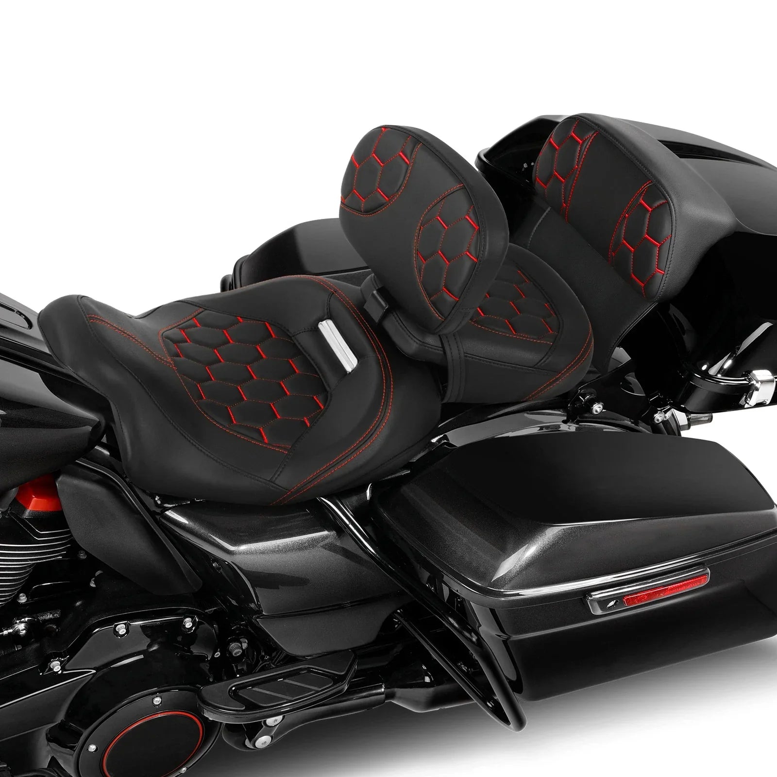Driver Passenger Seat Backrests Pad for Harley Street Road Glide (2014-2023)