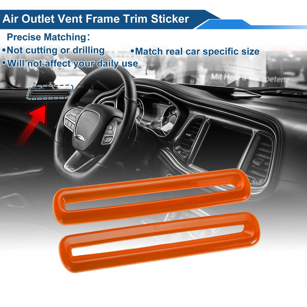 Set of 2 Air Condition Outlet Vent Trim Cover Frame for Dodge Challenger (2015–2023)
