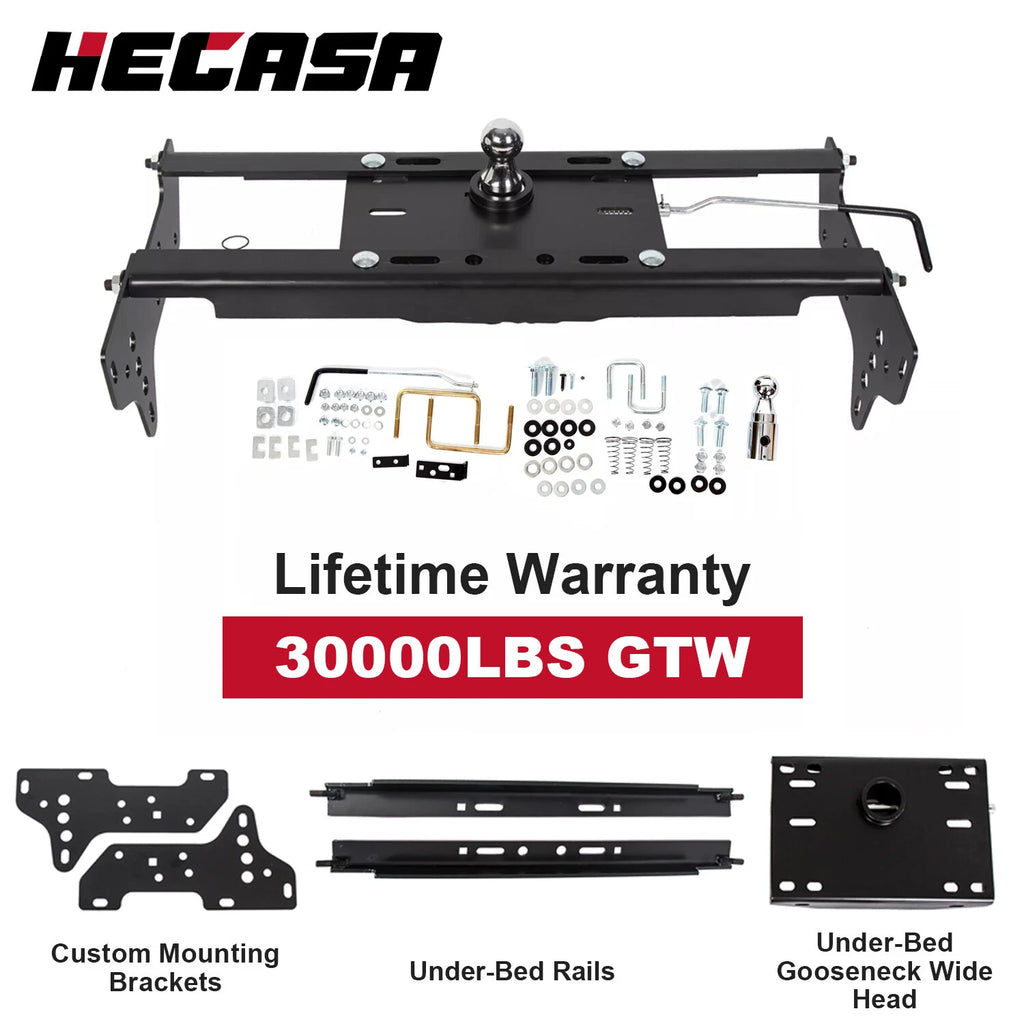 Complete Under Bed Gooseneck Trailer Hitch System for Ford F250 F350 (1999–2016)