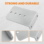 Set of 8 Galvanized L-Type Boat Trailer Bunk Brackets for 3x3 Crossmember