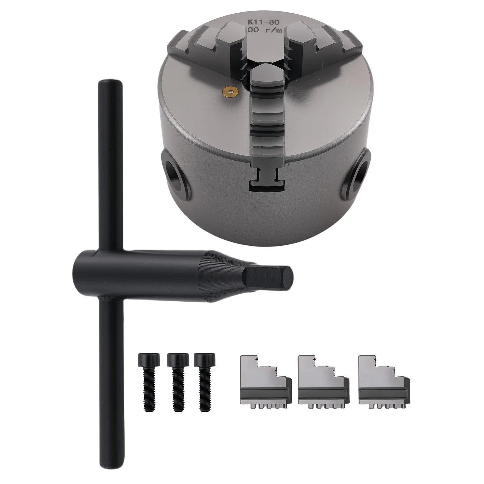 80mm 3 Jaw Self Centering Lathe Chuck for K11-80 (3")