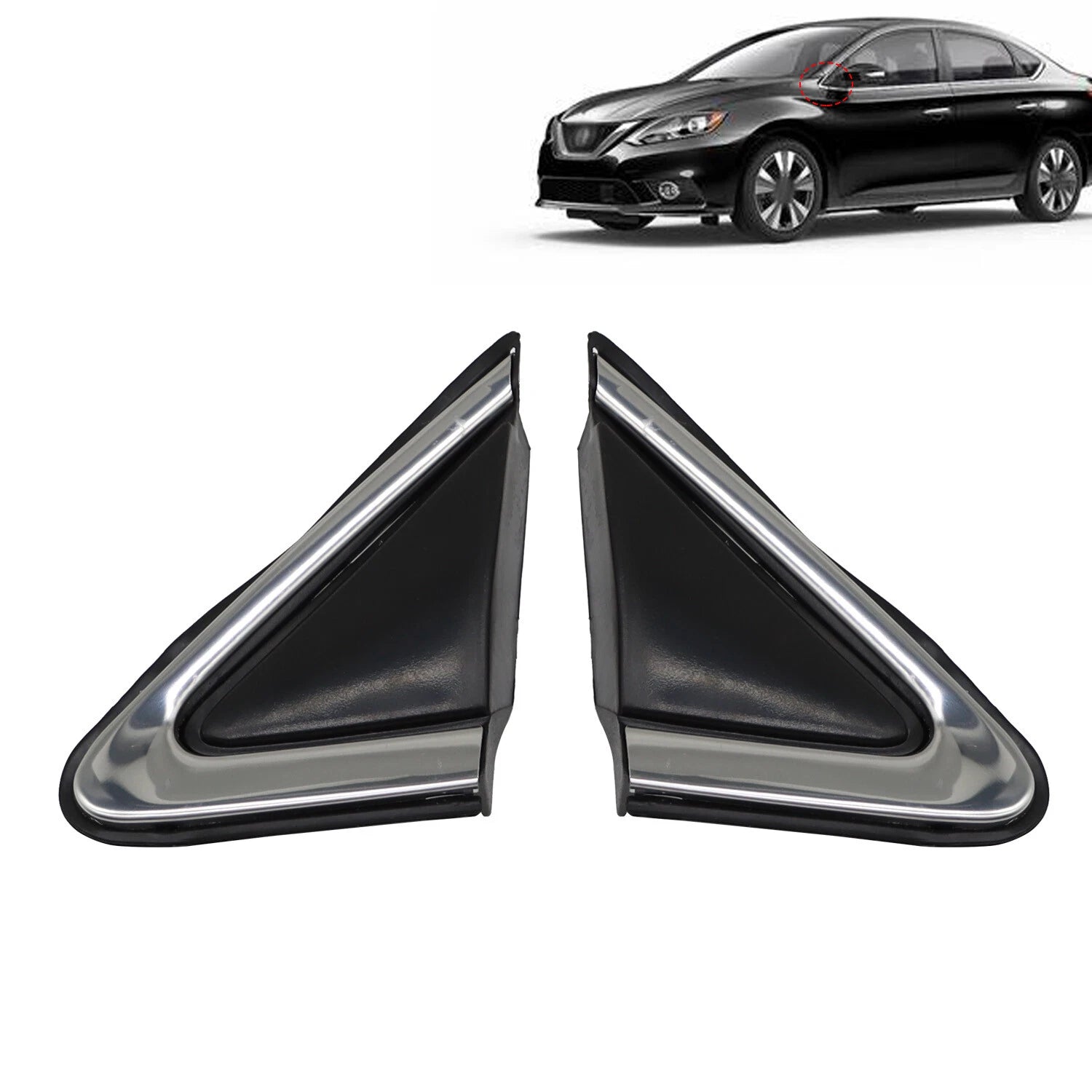 Set of 2 Fender Trim / Mirror Finisher for Nissan Sentra (2013–2019)