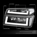 LED DRL Tube Headlight Bumper Lamp for Colorado Canyon (2004–2012)