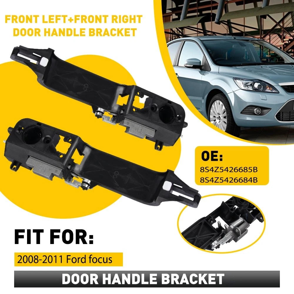Pair Front Outside Door Handle Reinforcement for Ford Focus (2000–2011) 8S4Z5426684B