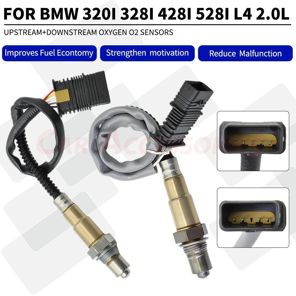 2X O2 Oxygen Sensor Bank 1 Upstream+Downstream for BMW 320i 428i 528i X1 X3 (2012–2019)